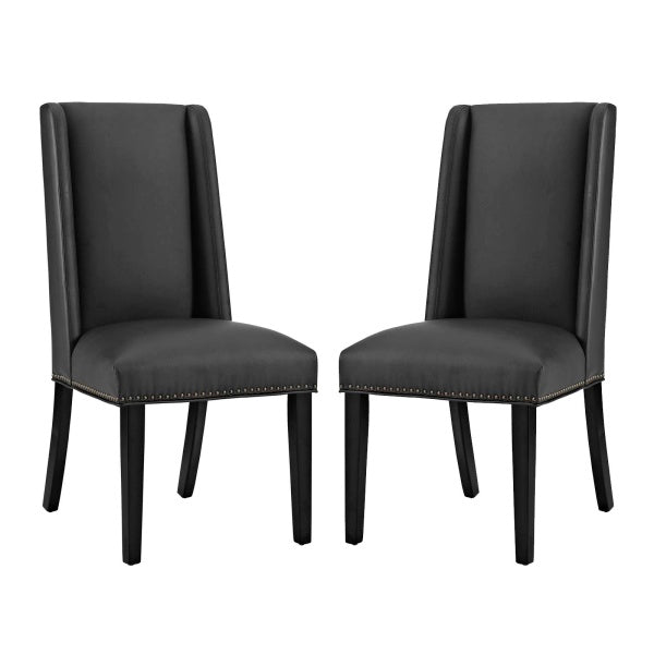 Baron Dining Chair Vinyl Set of 2 By Modway