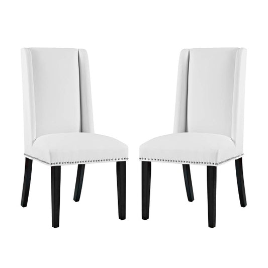 Baron Dining Chair Vinyl Set of 2 By Modway