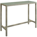 Conduit Outdoor Patio Wicker Rattan Large Bar Table By Modway