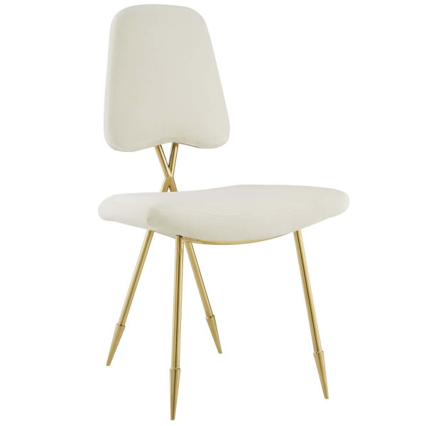 Ponder Upholstered Velvet Dining Side Chair | Polyester by Modway