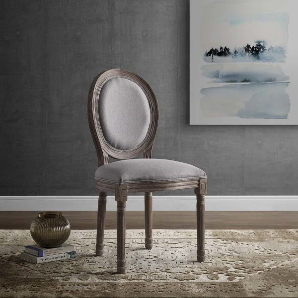 Emanate Vintage French Upholstered Fabric Dining Side Chair by Modway