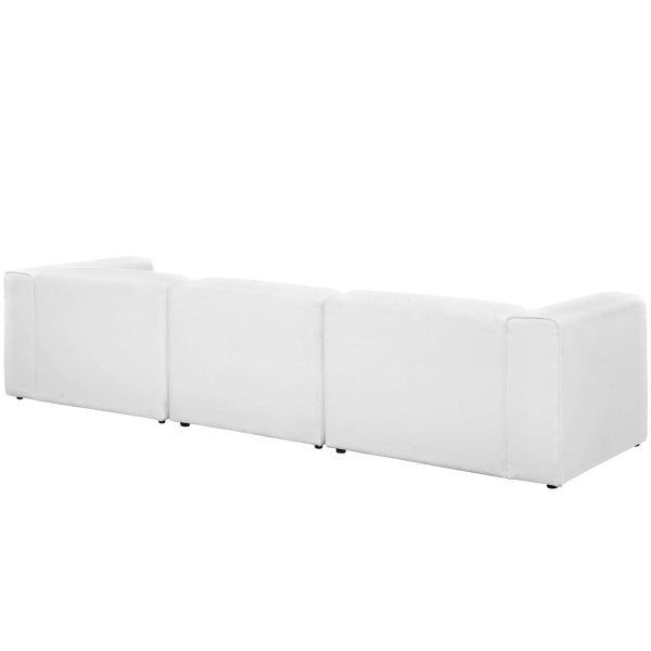 Mingle 4 Piece Upholstered Fabric Sectional Sofa Set | Polyester by Modway