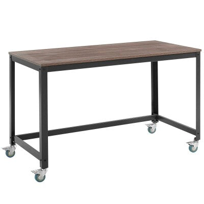 Vivify Computer Office Desk Gray Walnut by Modway