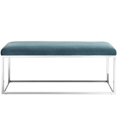 Anticipate Velvet Bench  by Modway