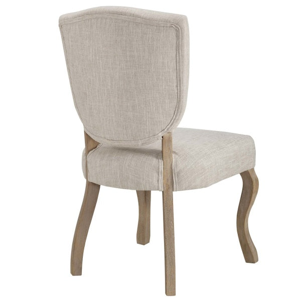 Array Vintage French Upholstered Dining Side Chair Beige | Polyester by Modway