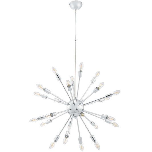 Gamut Metal Chandelier in White by Modway