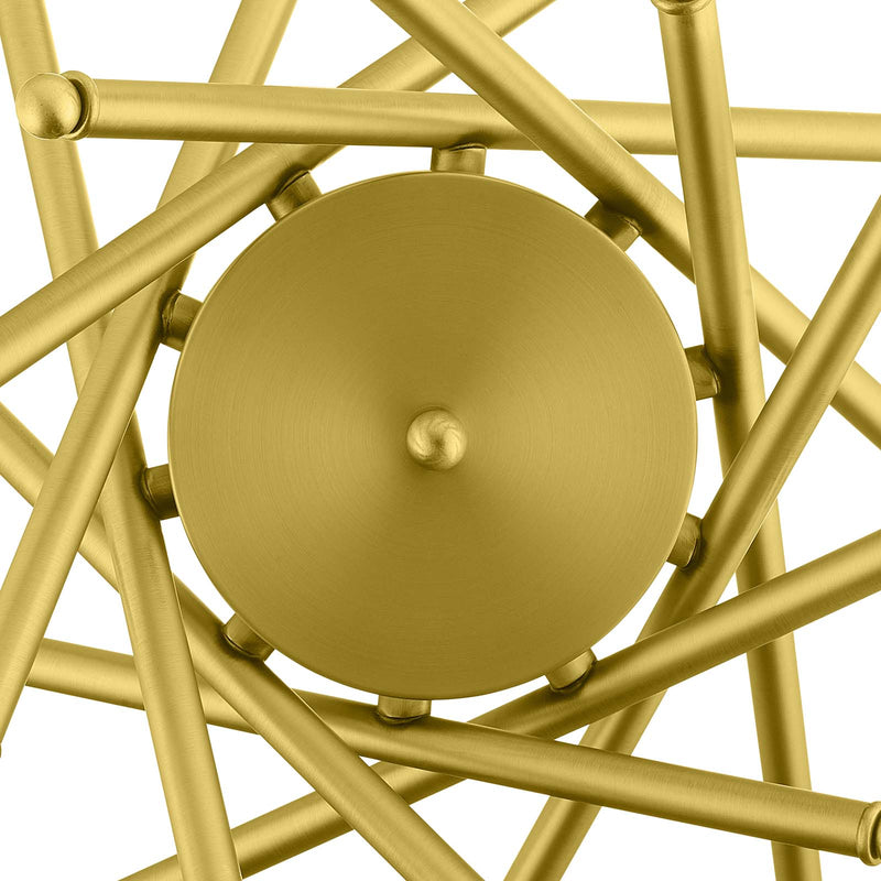 Cherish Brass Metal Pendant Light in Gold by Modway
