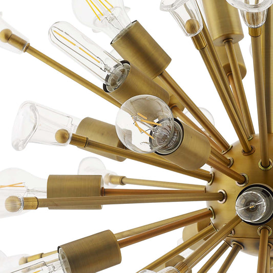 Burst Ceiling Light Pendant Chandelier in Gold by Modway