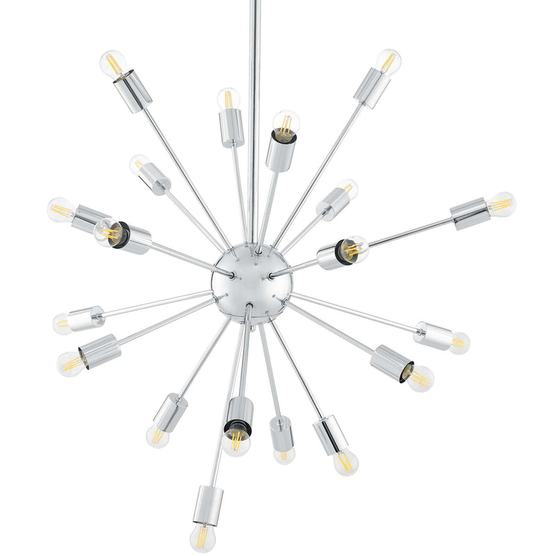 Volley Pendant Chandelier in Silver by Modway