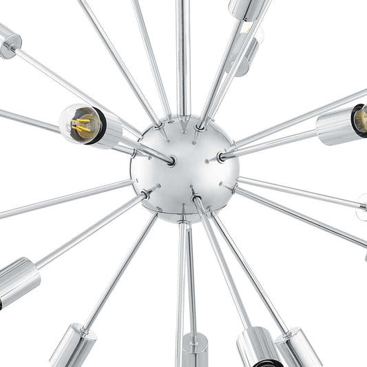 Volley Pendant Chandelier in Silver by Modway