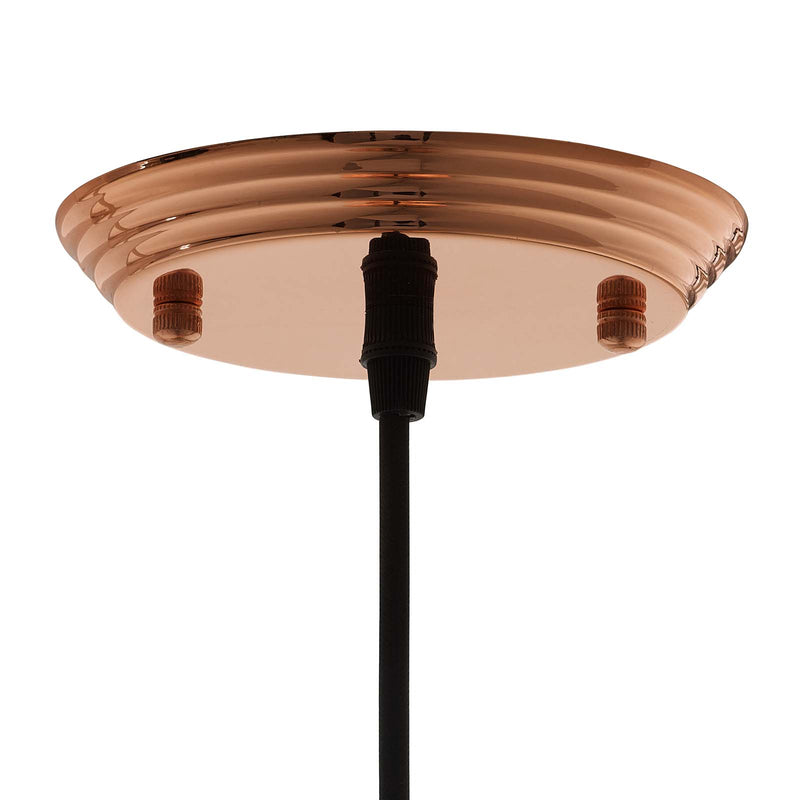 Dimple 10" Half-Sphere Rose Gold Pendant Light by Modway