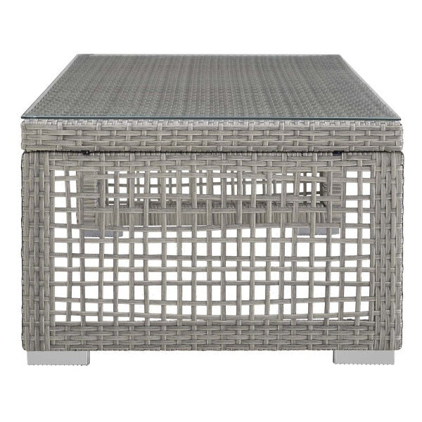 Aura Rattan Outdoor Patio Coffee Table Gray by Modway