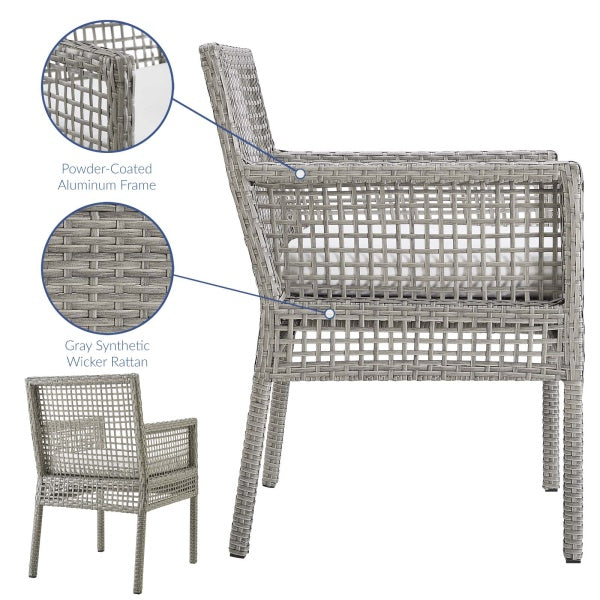 Aura Outdoor Patio Wicker Rattan Dining Armchair by Modway