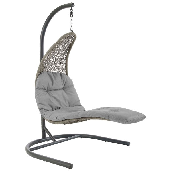 Landscape Hanging Chaise Lounge Outdoor Patio Swing Chair | Polyester by Modway