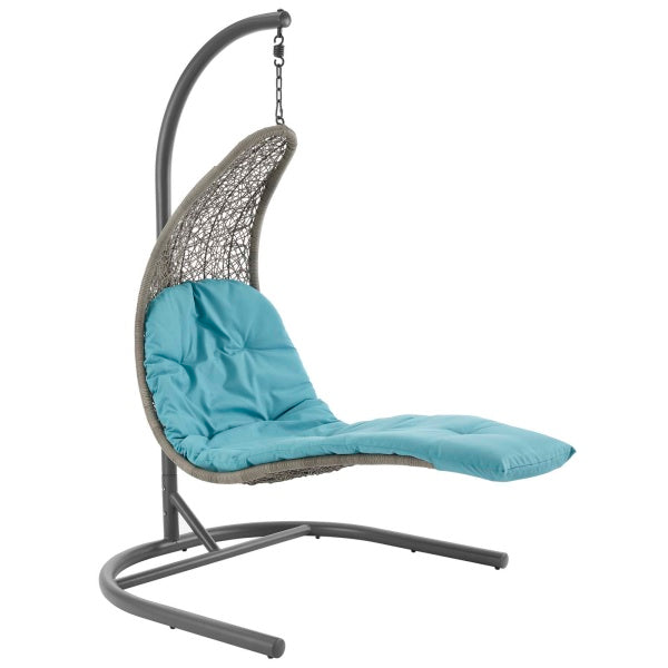 Landscape Hanging Chaise Lounge Outdoor Patio Swing Chair | Polyester by Modway