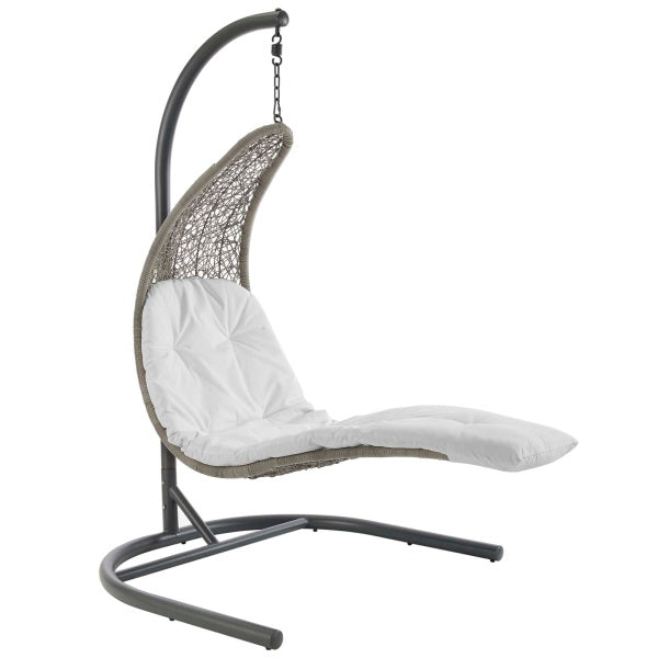 Landscape Hanging Chaise Lounge Outdoor Patio Swing Chair | Polyester by Modway