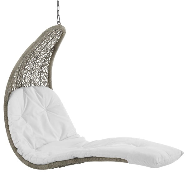 Landscape Hanging Chaise Lounge Outdoor Patio Swing Chair | Polyester by Modway