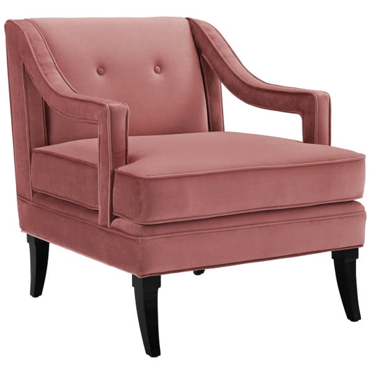 Concur Button Tufted Upholstered Velvet Armchair by Modway