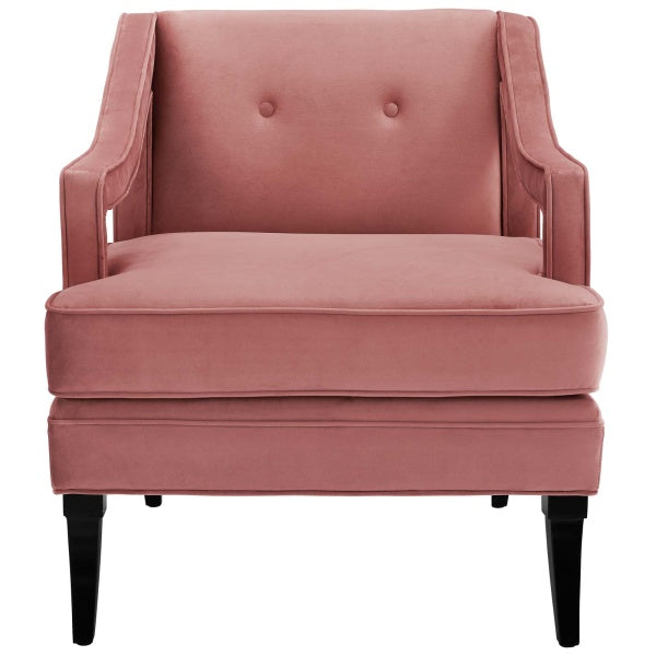 Concur Button Tufted Upholstered Velvet Armchair by Modway