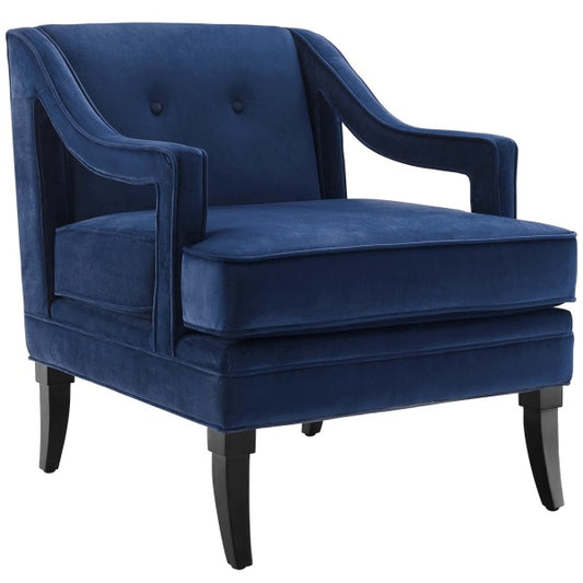 Concur Button Tufted Upholstered Velvet Armchair by Modway