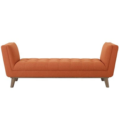 Haven Tufted Button Upholstered Fabric Accent Bench | Polyester by Modway