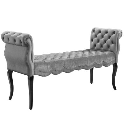 Adelia Chesterfield Style Button Tufted Performance Velvet Bench | Polyester by Modway