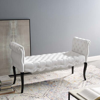 Adelia Chesterfield Style Button Tufted Performance Velvet Bench | Polyester by Modway
