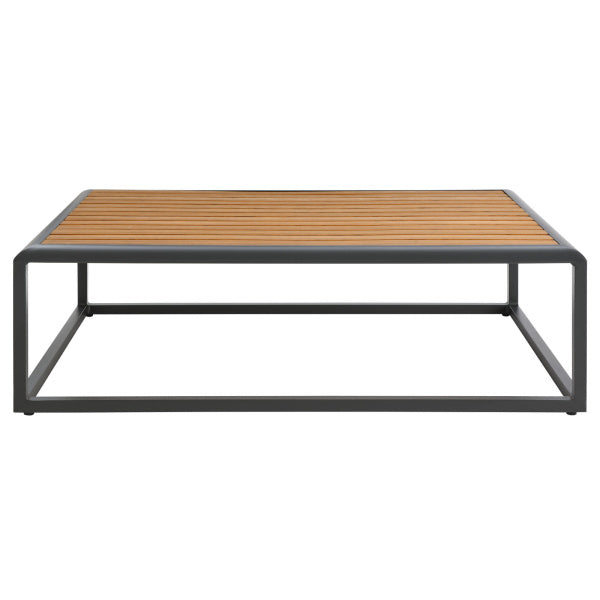 Stance Outdoor Patio Aluminum Coffee Table in Gray Natural by Modway