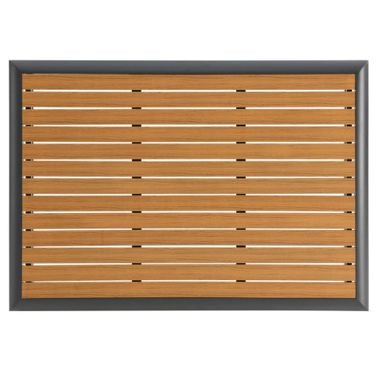 Stance Outdoor Patio Aluminum Coffee Table in Gray Natural by Modway