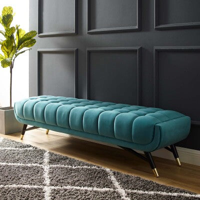 Adept Upholstered Velvet Bench | Polyester by Modway