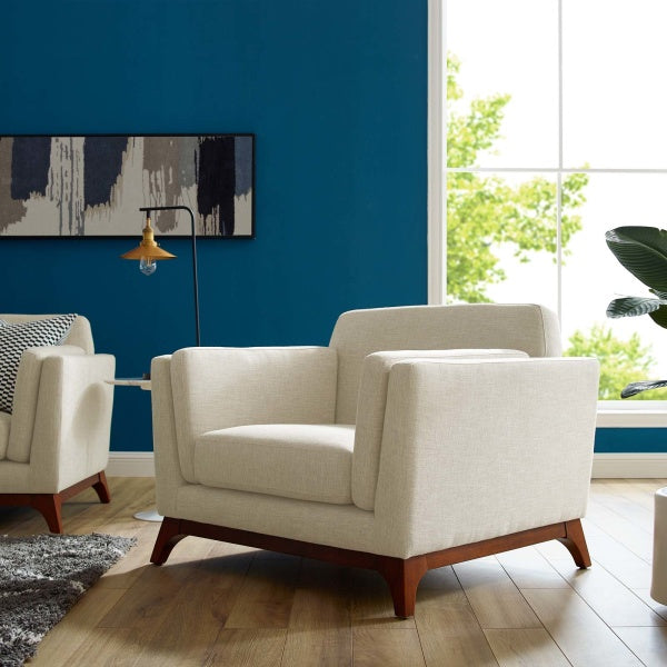 Chance Upholstered Fabric Armchair | Polyester by Modway