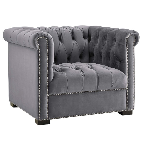 Heritage Upholstered Velvet Armchair by Modway