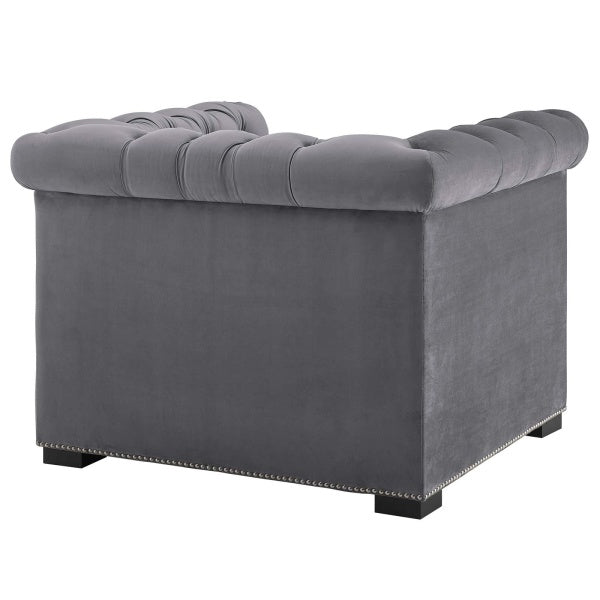 Heritage Upholstered Velvet Armchair by Modway
