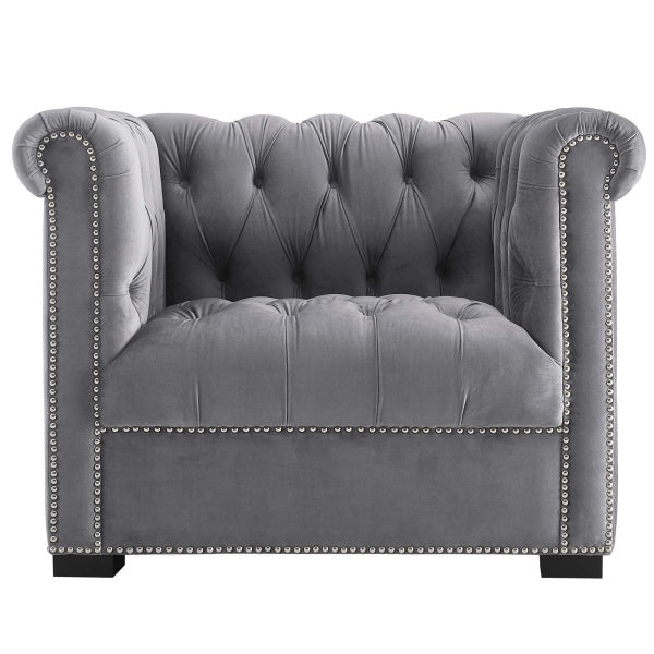 Heritage Upholstered Velvet Armchair by Modway