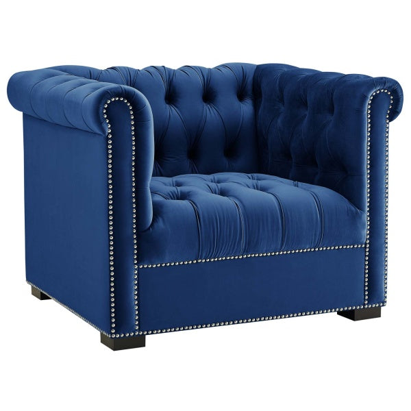 Heritage Upholstered Velvet Armchair by Modway