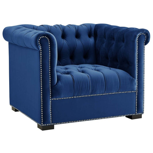 Heritage Upholstered Velvet Armchair by Modway