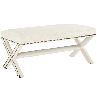 Rivet Upholstered Velvet Bench by Modway