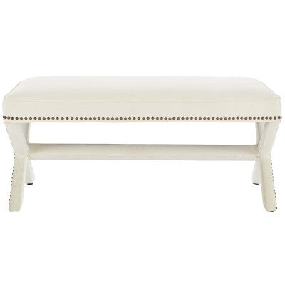 Rivet Upholstered Velvet Bench by Modway
