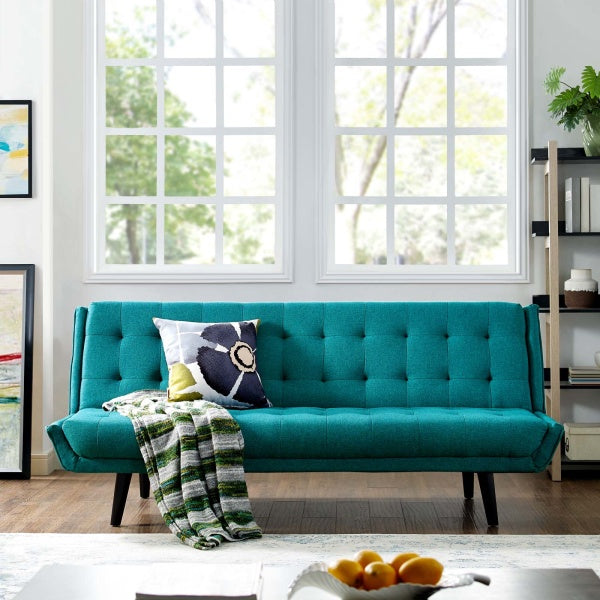 Glance Tufted Convertible Fabric Sofa Bed | Polyester by Modway