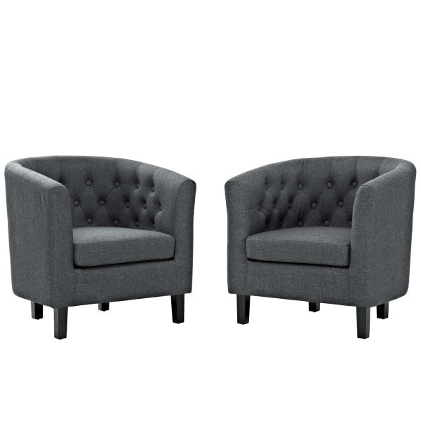 Prospect 2 Piece Upholstered Fabric Armchair Set | Polyester by Modway