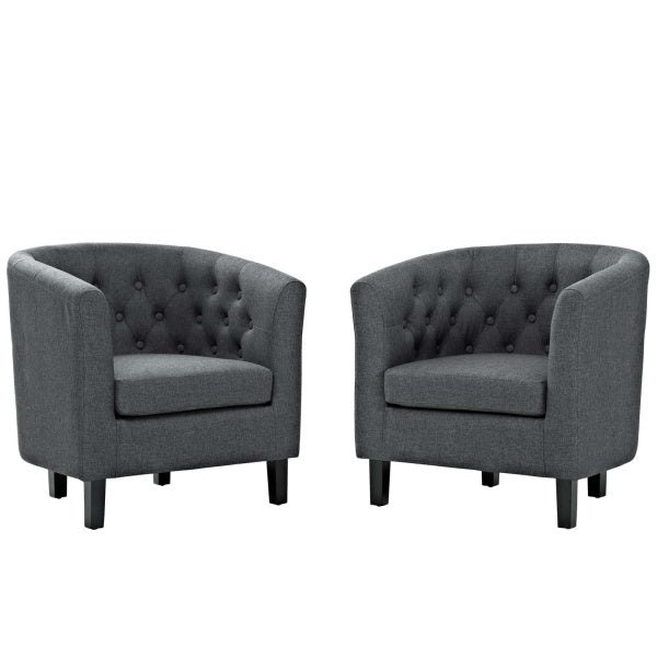 Prospect 2 Piece Upholstered Fabric Armchair Set | Polyester by Modway