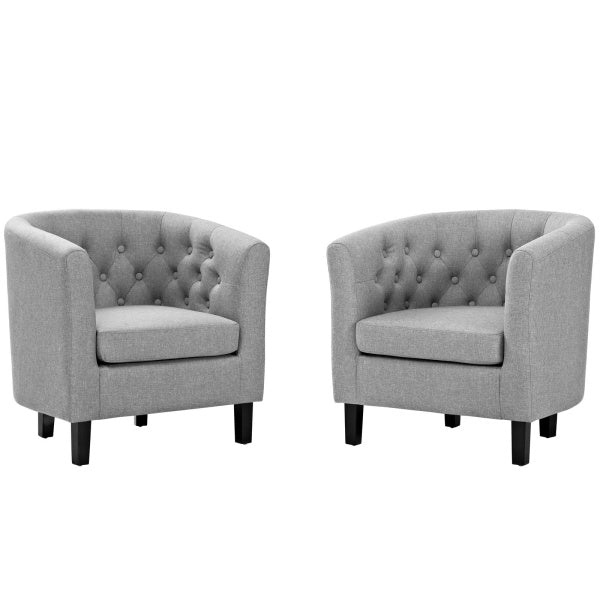Prospect 2 Piece Upholstered Fabric Armchair Set | Polyester by Modway