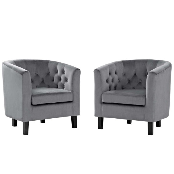Prospect 2 Piece Velvet Armchair Set | Polyester by Modway