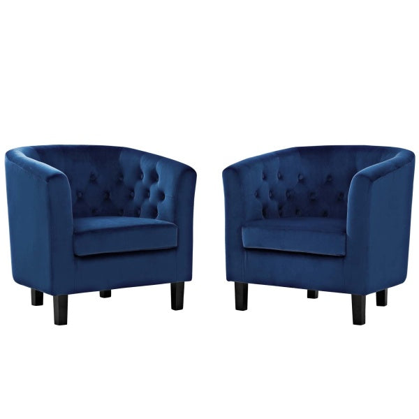 Prospect 2 Piece Velvet Armchair Set | Polyester by Modway
