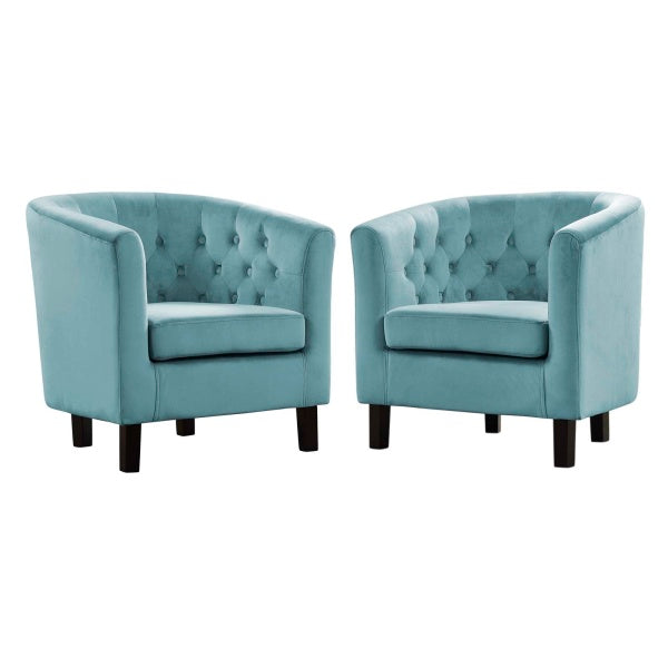 Prospect 2 Piece Velvet Armchair Set | Polyester by Modway
