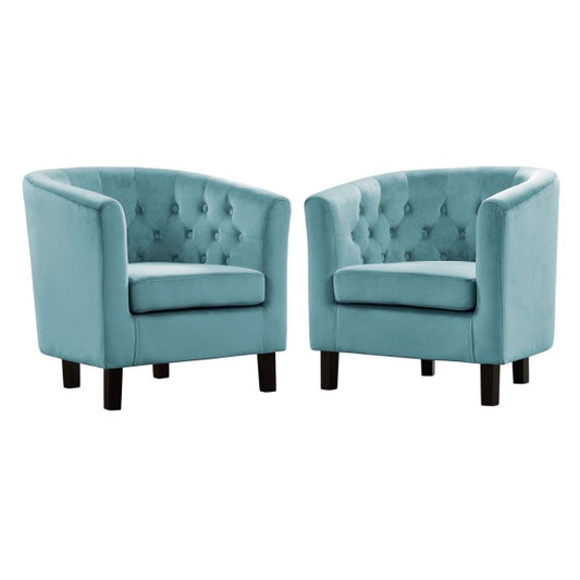 Prospect 2 Piece Velvet Armchair Set | Polyester by Modway