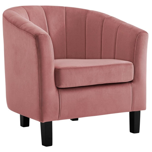 Prospect Channel Tufted Upholstered Velvet Armchair | Polyester by Modway
