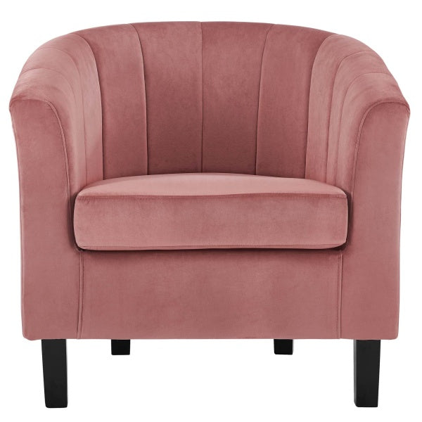 Prospect Channel Tufted Upholstered Velvet Armchair | Polyester by Modway
