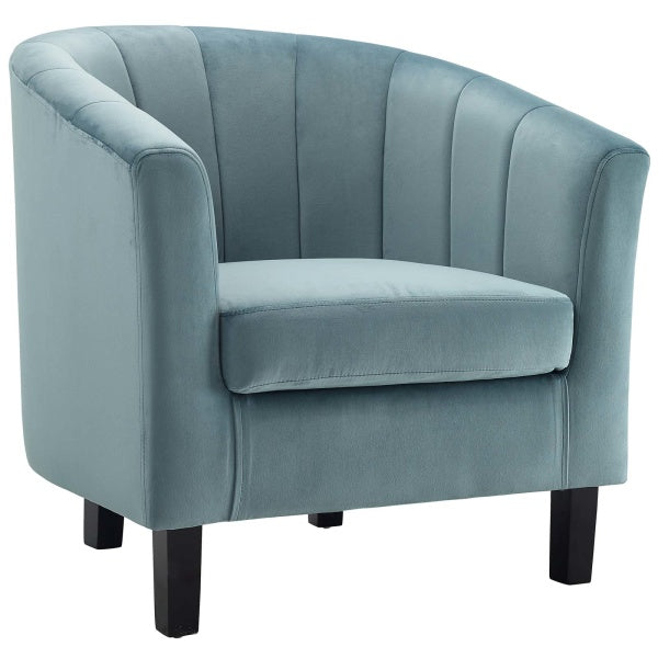 Prospect Channel Tufted Upholstered Velvet Armchair | Polyester by Modway
