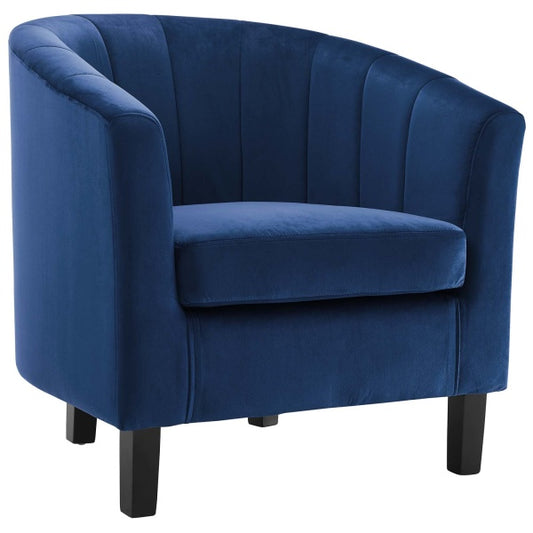 Prospect Channel Tufted Upholstered Velvet Armchair | Polyester by Modway